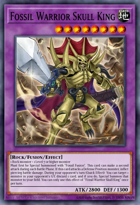 Fossil Warrior Skull King trading card