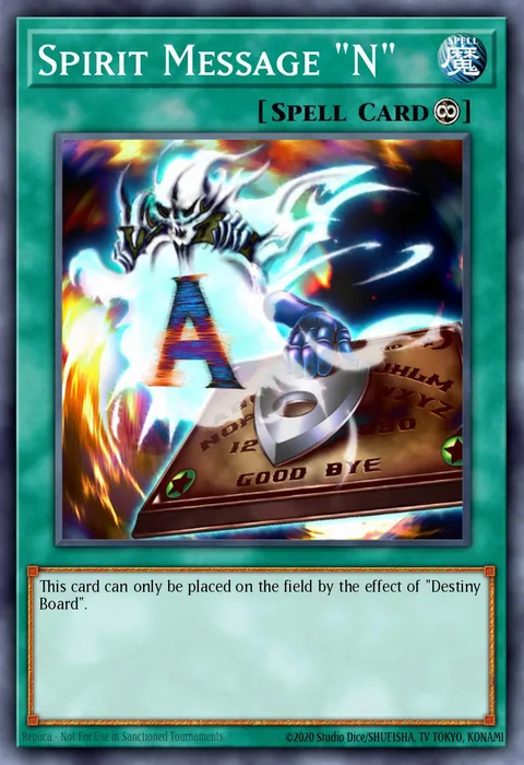 Spirit Message "N" trading card