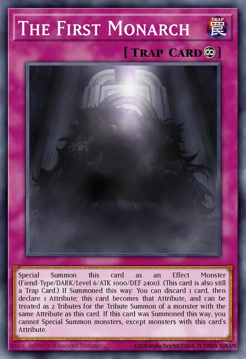 The First Monarch trading card