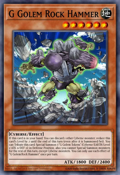 G Golem Rock Hammer trading card
