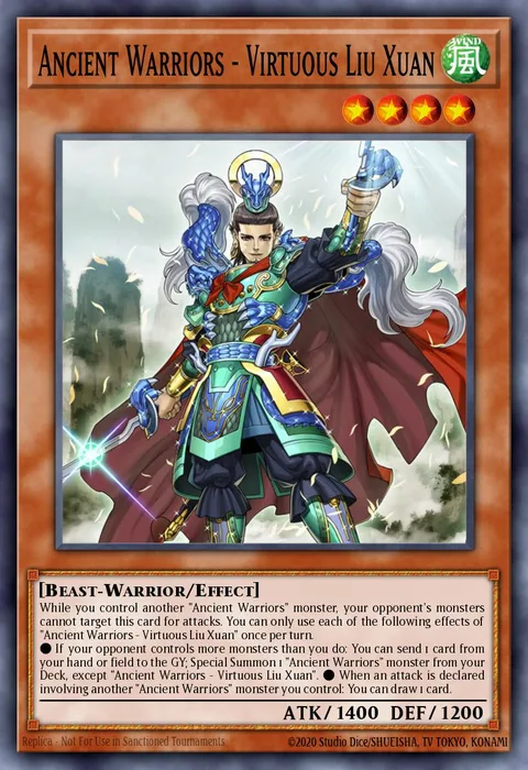 Ancient Warriors - Virtuous Liu Xuan trading card