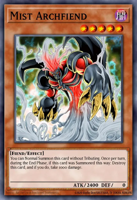 Mist Archfiend trading card