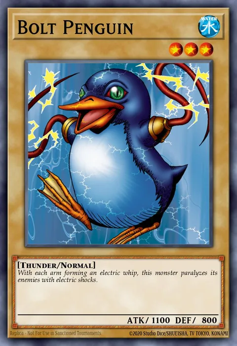 Bolt Penguin trading card