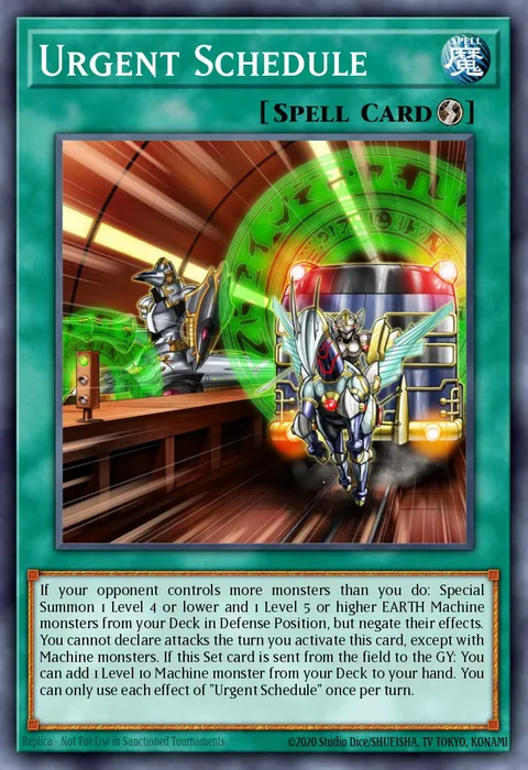 Urgent Schedule trading card