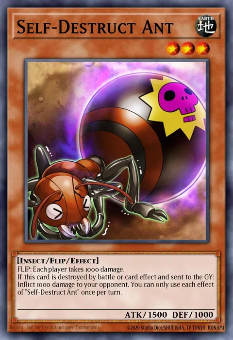 Self-Destruct Ant trading card