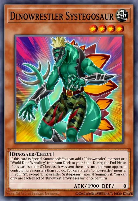 Dinowrestler Systegosaur trading card