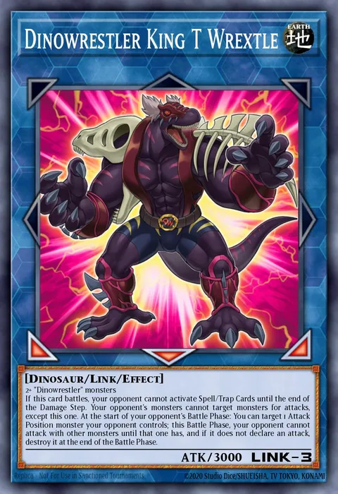 Dinowrestler King T Wrextle trading card