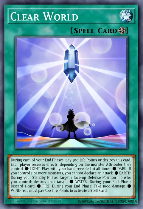 Clear World trading card