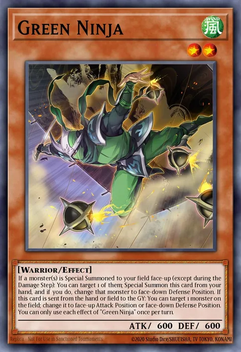 Green Ninja trading card