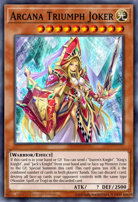 Arcana Triumph Joker trading card
