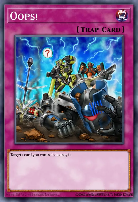 Oops! trading card