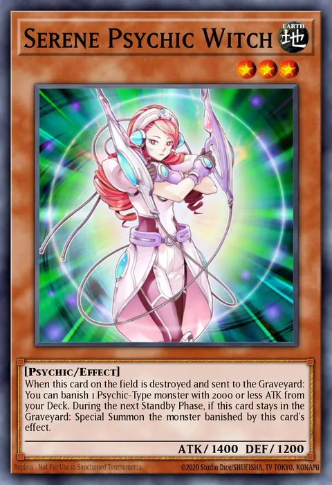 Serene Psychic Witch trading card