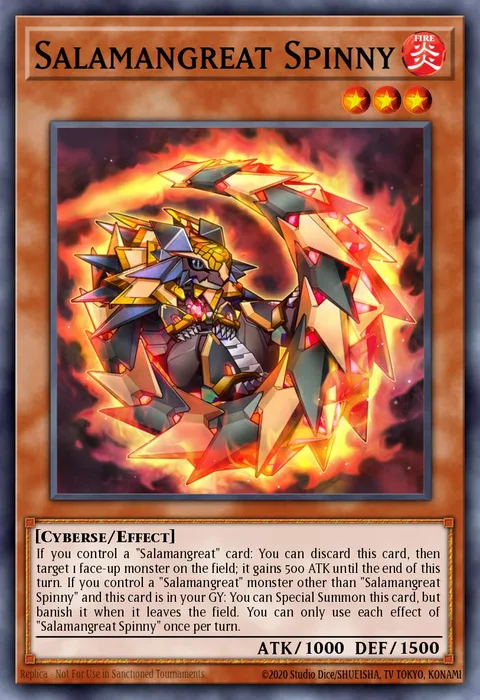 Salamangreat Spinny trading card