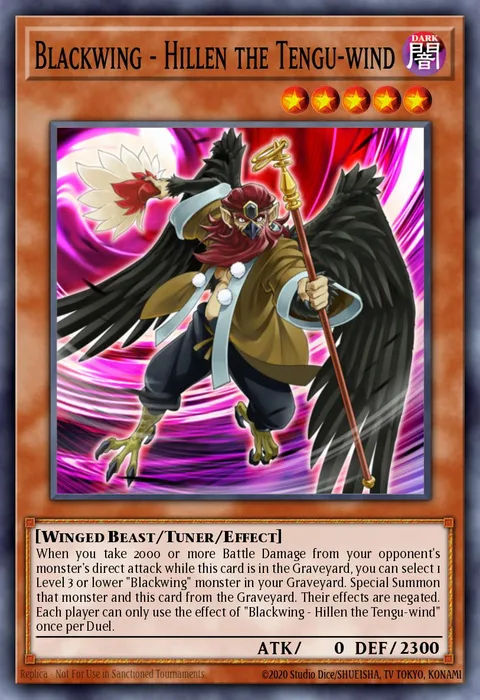 Blackwing - Hillen the Tengu-wind trading card