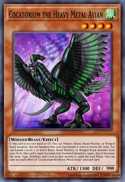 Cocatorium the Heavy Metal Avian trading card