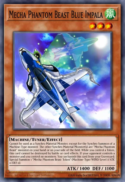 Mecha Phantom Beast Blue Impala trading card