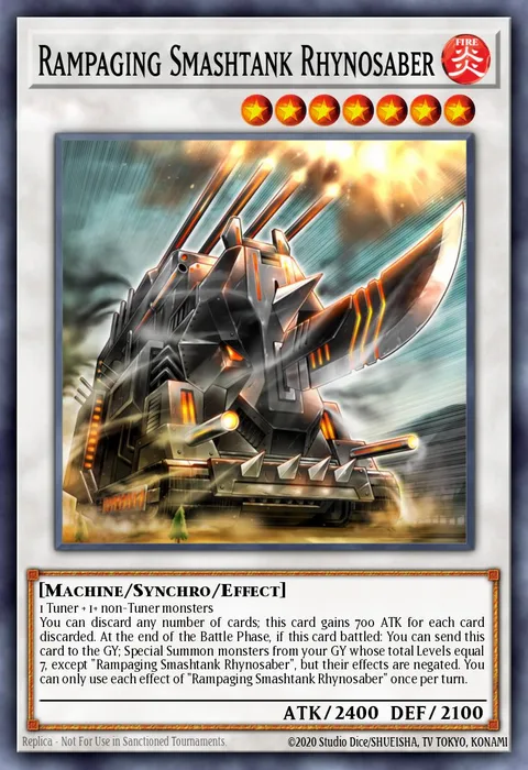 Rampaging Smashtank Rhynosaber trading card