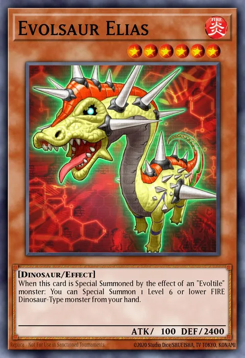 Evolsaur Elias trading card