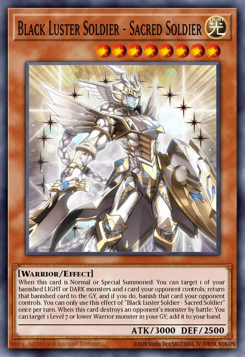 Black Luster Soldier - Sacred Soldier trading card