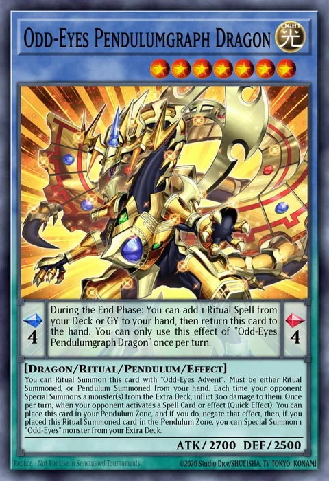 Odd-Eyes Pendulumgraph Dragon trading card