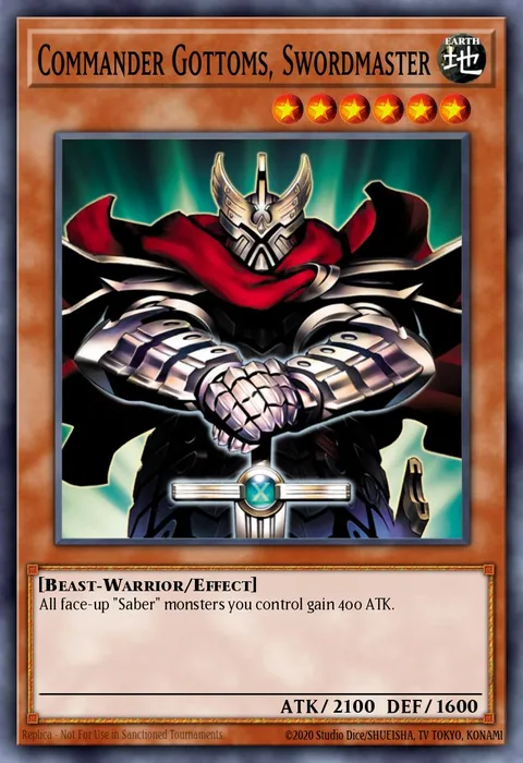 Commander Gottoms, Swordmaster trading card