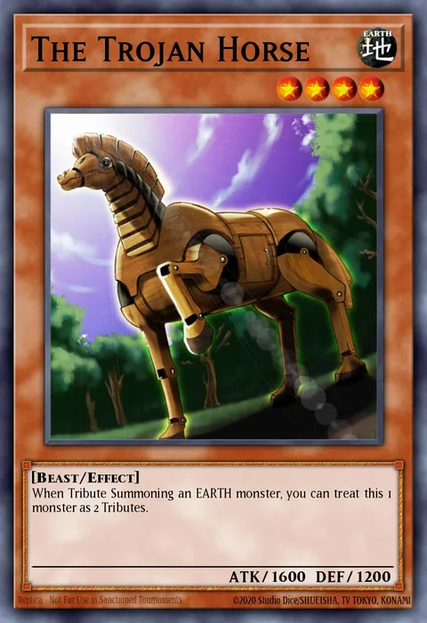 The Trojan Horse trading card
