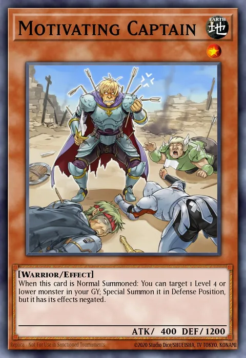 Motivating Captain trading card
