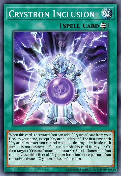 Crystron Inclusion trading card