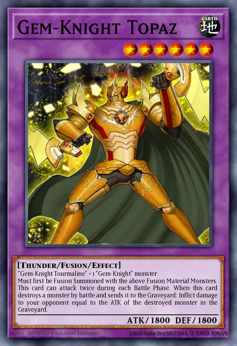 Gem-Knight Topaz trading card