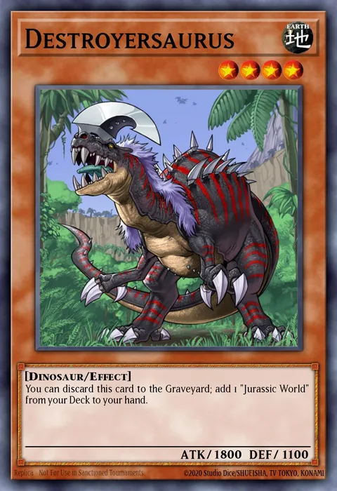 Destroyersaurus trading card