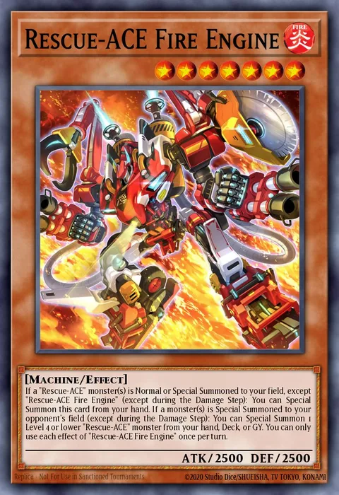 Rescue-ACE Fire Engine trading card