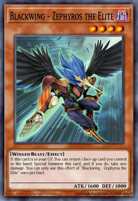Blackwing - Zephyros the Elite trading card