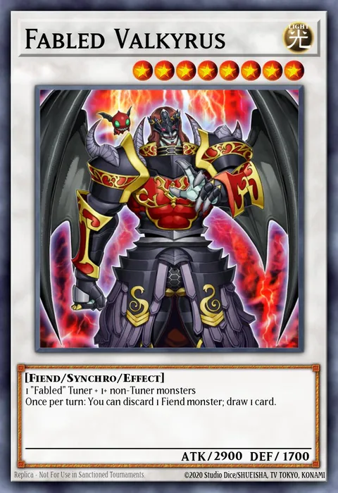 Fabled Valkyrus trading card