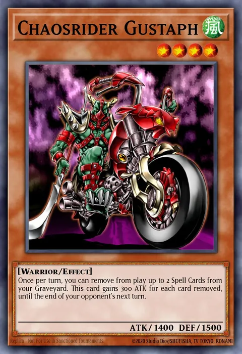 Chaosrider Gustaph trading card