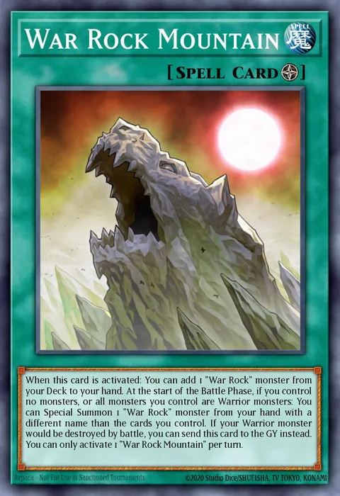 War Rock Mountain trading card