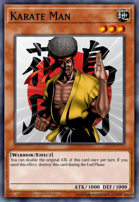 Karate Man trading card