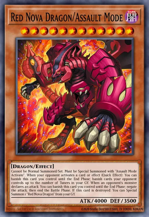 Red Nova Dragon/Assault Mode trading card