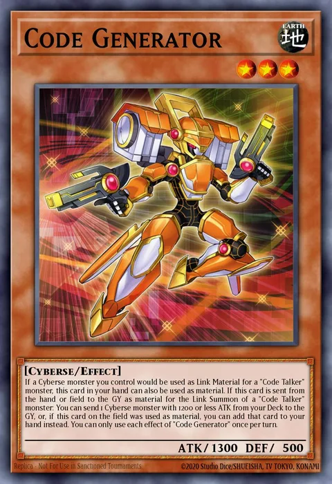 Code Generator trading card