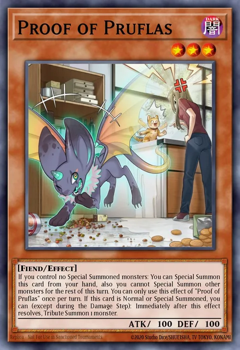 Proof of Pruflas trading card