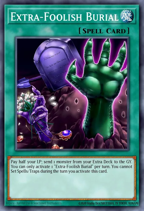 Extra-Foolish Burial trading card