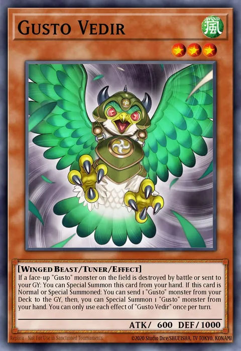 Gusto Vedir trading card