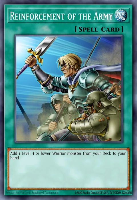 Reinforcement of the Army trading card