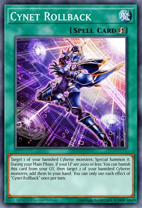 Cynet Rollback trading card