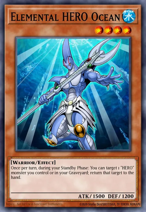Elemental HERO Ocean trading card