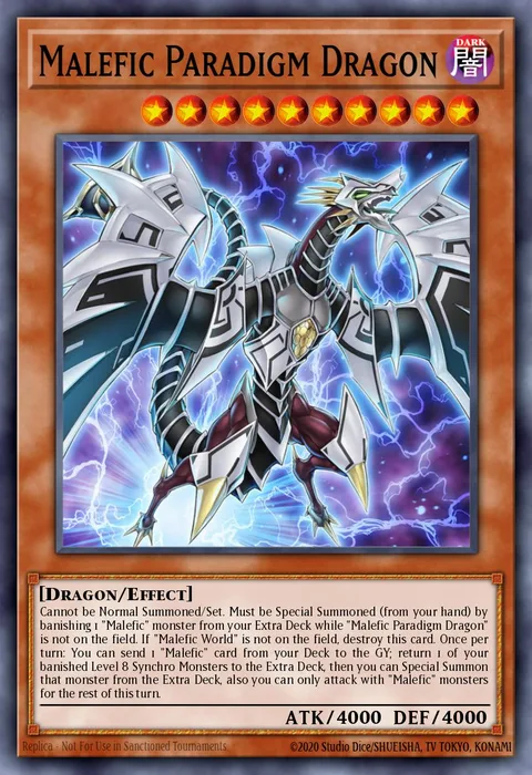 Malefic Paradigm Dragon trading card