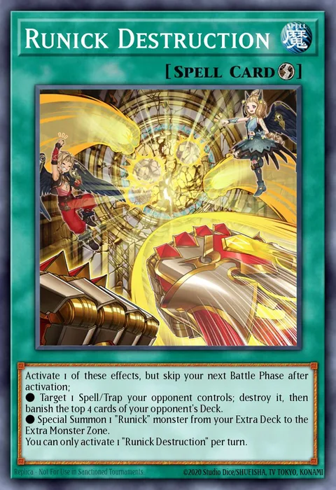 Runick Destruction trading card