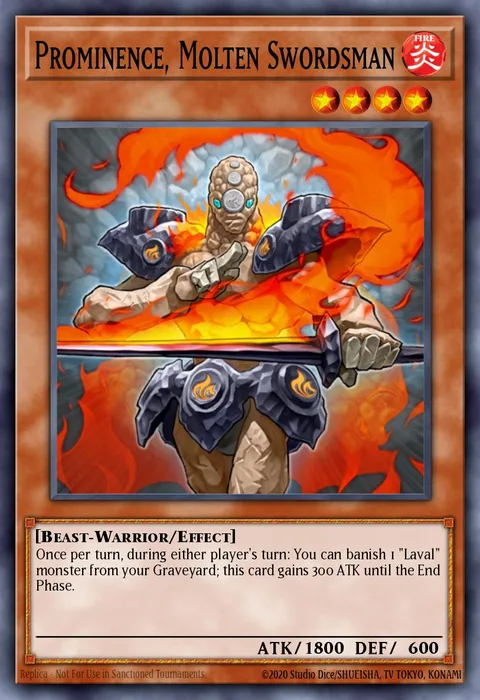 Prominence, Molten Swordsman trading card