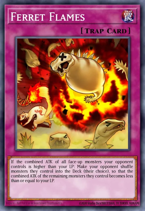 Ferret Flames trading card