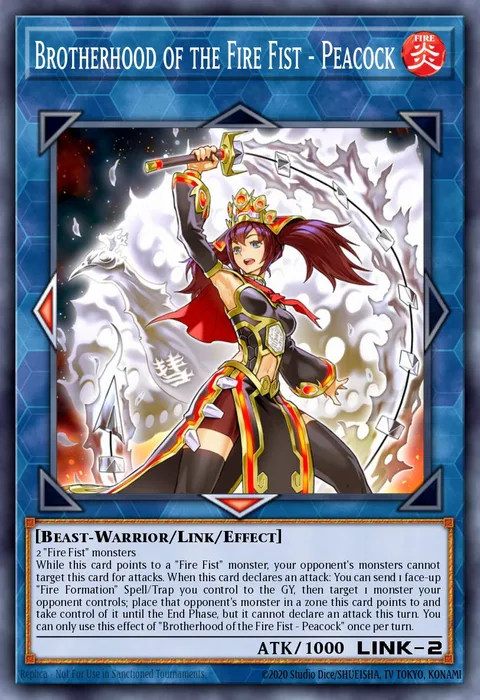 Brotherhood of the Fire Fist - Peacock trading card