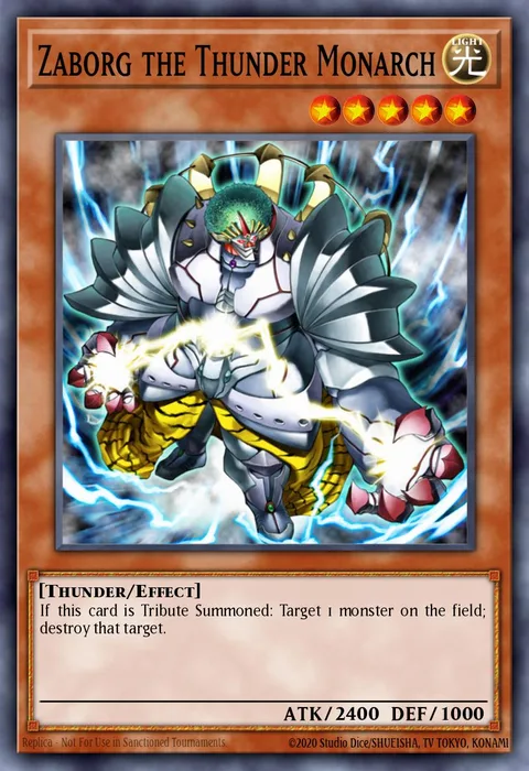 Zaborg the Thunder Monarch trading card